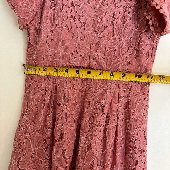 Francesca's Lace Cold Shoulder Pink Mini Dress - Picture 8 of 9